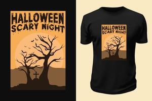 diseño de camiseta del día de halloween vector