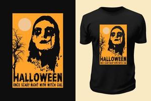 diseño de camiseta del día de halloween vector