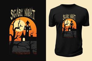 diseño de camiseta del día de halloween vector