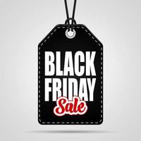 Black Friday sales tag vector