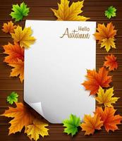 Autumn leaves background vector