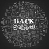 Back to school background vector