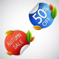 Autumn sale banners vector