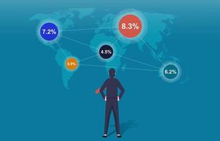 concepto de oportunidades de negocio global. ilustración vectorial de negocios vector