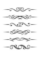 Swirl elements and dividers vector