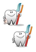 Clean teeth character vector