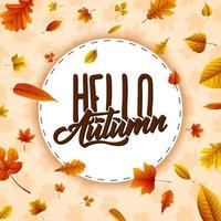 Autumn leaves background vector