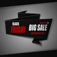 Vector illustration of Black Friday big sale banner, discount and big sale