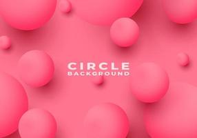 Abstract 3D Sphere Cluster Realistic Bubbles Shape Pink Background with Copy Space for Text vector