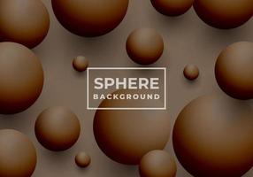 Abstract 3D Sphere Cluster Realistic Bubbles Shape Brown Background with Copy Space for Text vector