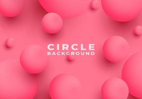 Abstract 3D Sphere Cluster Realistic Bubbles Shape Pink Background with Copy Space for Text vector