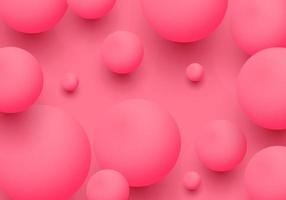 Abstract 3D Sphere Cluster Realistic Bubbles Shape Pink Background with Copy Space for Text vector