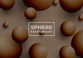 Abstract 3D Sphere Cluster Realistic Bubbles Shape Brown Background with Copy Space for Text vector