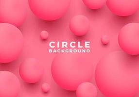 Abstract 3D Sphere Cluster Realistic Bubbles Shape Pink Background with Copy Space for Text vector