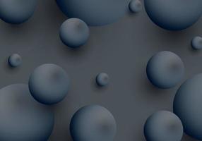 Abstract 3D Sphere Cluster Realistic Bubbles Shape Dark Grey Background with Copy Space for Text vector