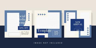 Social media template. Trendy editable social media post template. Social media square banner template for business promotion vector