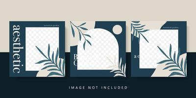 Social media template. Trendy editable social media post template. Social media square banner template for business promotion vector