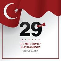 plantilla de banner del día nacional de turquía vector