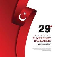 29 ekim turkish national day banner template vector