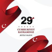 concepto de banner del día de la independencia de turquía vector