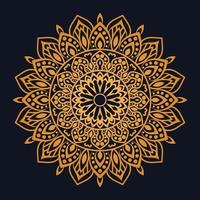 mandala ornamental de lujo diseño kdp color dorado vector