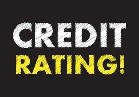 Credit rating writing on black chalkboard vector