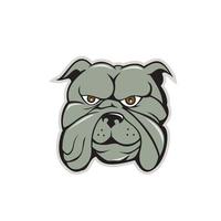 Bulldog Head Isolated Cartoon vector