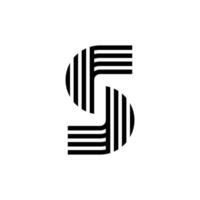 diseño moderno del logotipo del monograma de la letra s vector