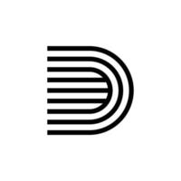 diseño moderno del logotipo del monograma de la letra d vector
