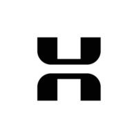 diseño moderno del logotipo del monograma de la letra h vector