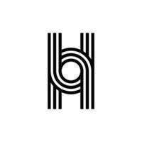 diseño moderno del logotipo del monograma de la letra ho o oh vector