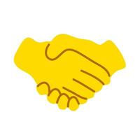 yellow hand showing symbol vector