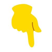 yellow hand showing symbol vector