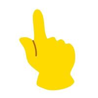 yellow hand showing symbol vector