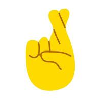 yellow hand showing symbol vector