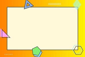 paper note with memphis element and gradient background vector