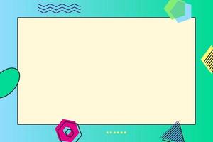 paper note with memphis element and gradient background vector