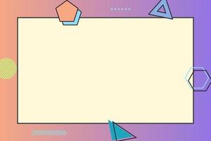 paper note with memphis element and gradient background vector