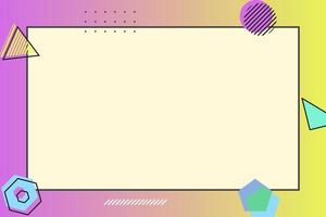 paper note with memphis element and gradient background vector