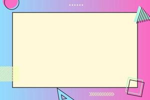 paper note with memphis element and gradient background vector