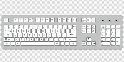 Ilustración de vector de teclado de computadora