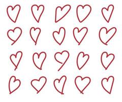 hand drawn heart vector