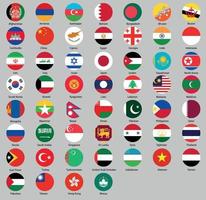 Vector illustration of different countries flags set