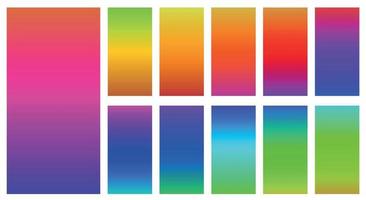 Colorful vector illustration of abstract gradients set