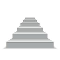 white stairs vector illustration