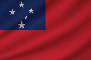 bandera nacional de samoa vector