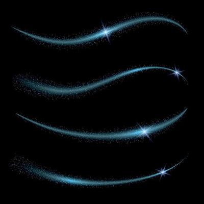 Magic light glow effect stars bursts