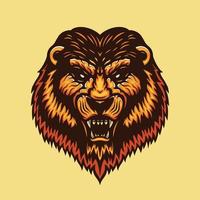 Lion head character mascot vector