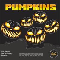 Halloween Pumpkins Head vector