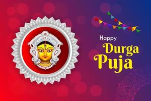 happy durga puja creative background for banners posters vector